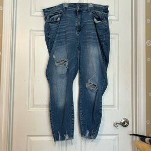 Judy Blue Jeans Size 24W with distressed areas